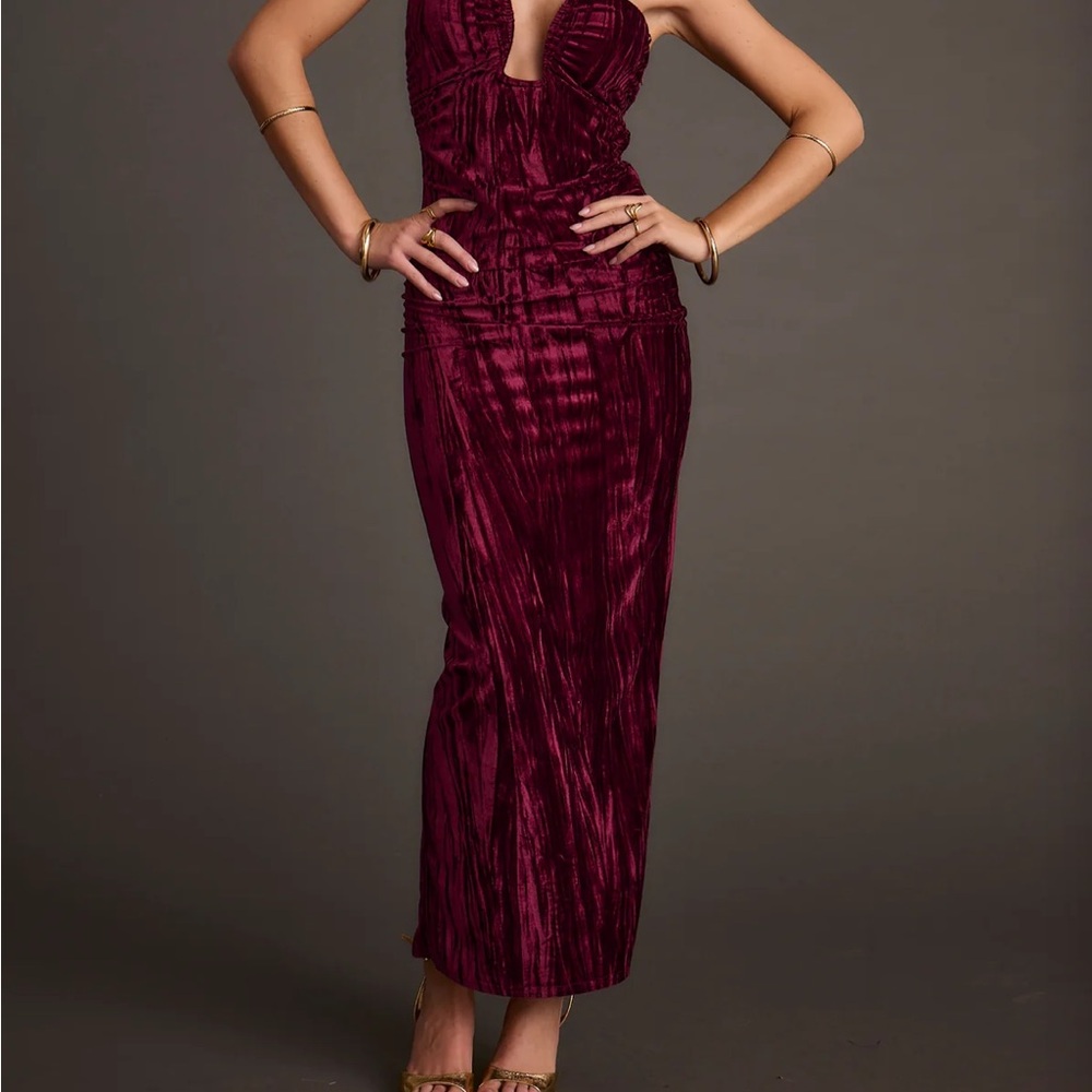 Elegant Mulberry Maxi Dress